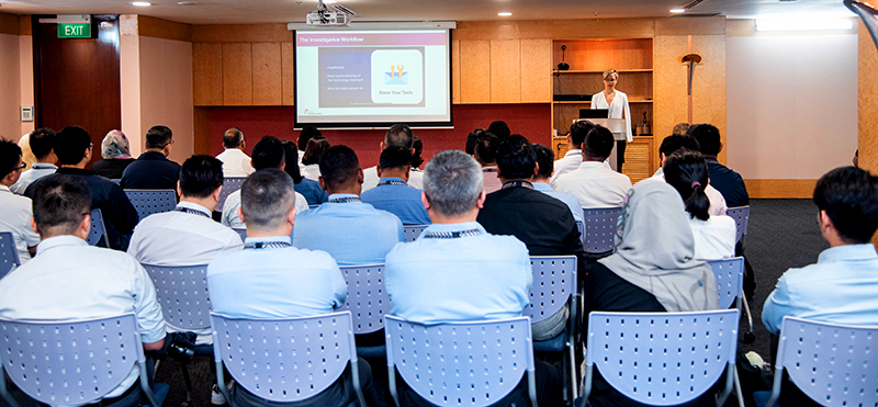 At one of the Centre&amp;#039;s AI for Safer Children trainings for law enforcement on the use of AI and related technologies to combat child sexual exploitation and abuse, in Singapore.