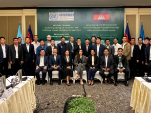 Participants attending the training exercise in Cambodia