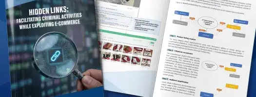 Hidden Links: Facilitating Criminal Activities While Exploiting E-Commerce